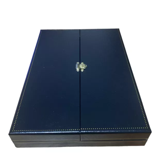 Black Leatherette Double Door Necklace Box, Gift , presentation and storage box.