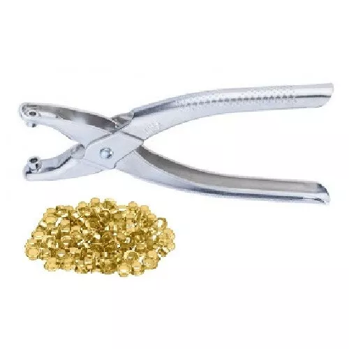 Pinza Per Occhielli Perforatrice Per Cinture Tessuti In Metallo Con Occhielli