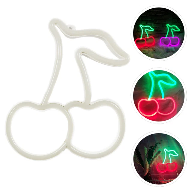 INDOOR SCONCES WALL Lighting Cherry Neon LED Modeling Lamp Creative