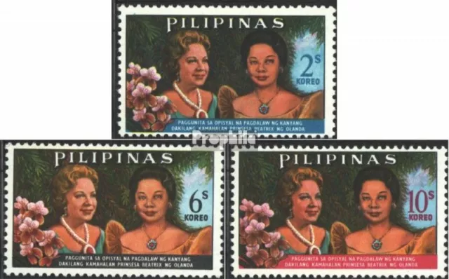 philippines 780-782 neuf 1965 visite d'etat princesse beatrix