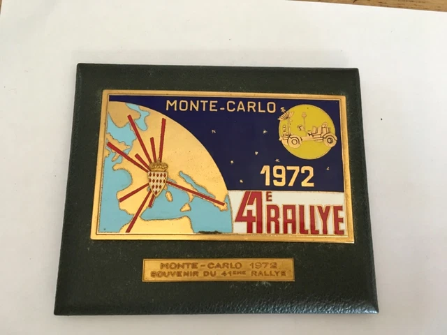 Badge Support Cuir Rallye Monte-Carlo 1972 - Neuf