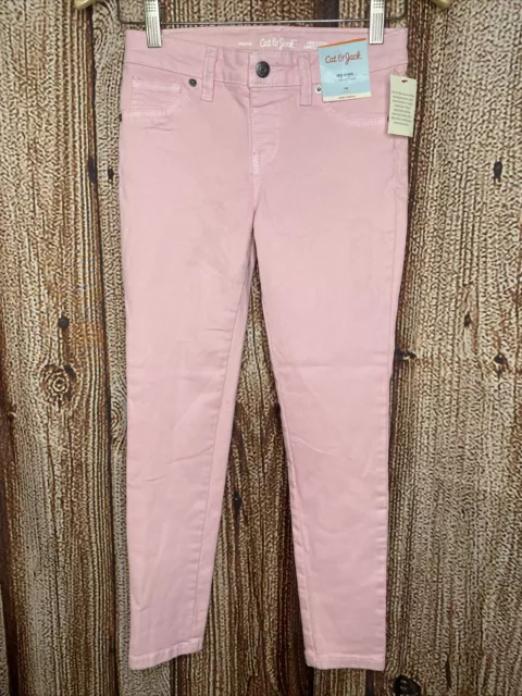 Cat & Jack Girl's Light Pink Super Stretch Adjustable Waist Jeggings Size 10 NWT