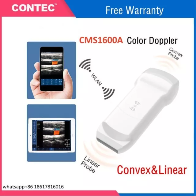 3-in-1-Ultraschallscanner-Handheld-WLAN-Ultraschallgerät Android iOS-Farbdoppler