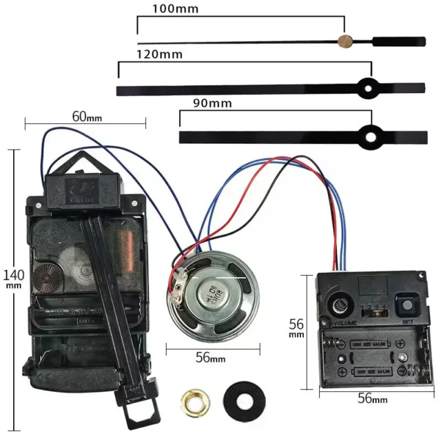 Westminster Chime Music Box Quartz Movement DIY Kit for Repairing Clock