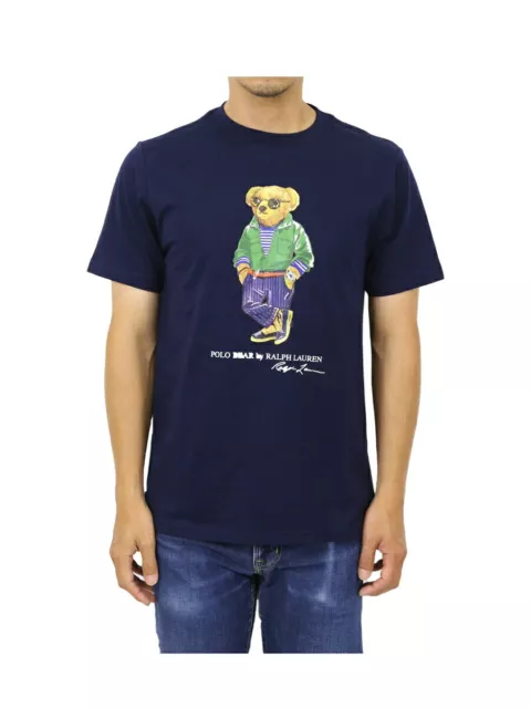 Polo Ralph Lauren Boy's Polo Bear Preppy Bear Crewneck T-shirt - Navy