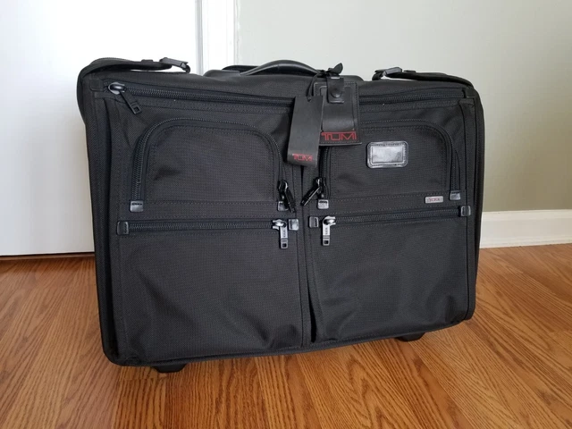 Tumi Alpha Wheeled Carry On Garment Bag Black ballistic Nylon Luggage 22033dh 2