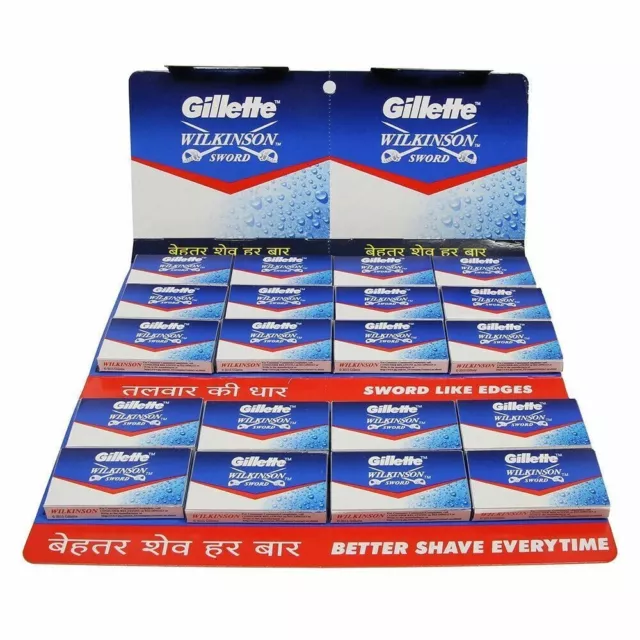 50x Gillette Wilkinson Espada Hojas de afeitar | Cuchillas de doble filo | Envío gratis