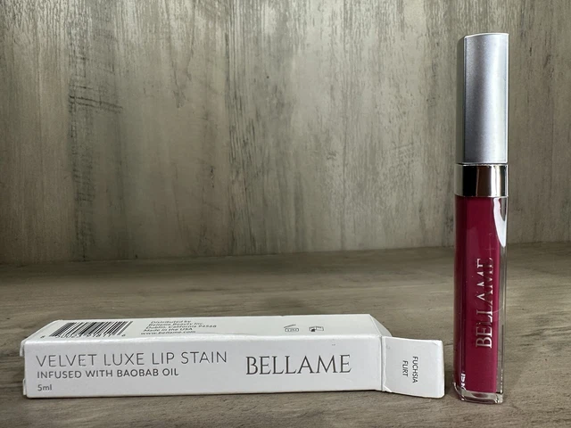 BELLAME Terciopelo Lujo Mancha Labial Infundida con Aceite de Baobab 5 ml - NUEVO - FUCSIA FLIRT