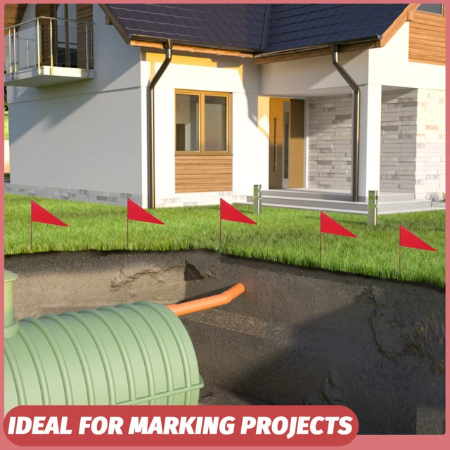 8 Pcs Marker Flags Lawn Irrigation Marker Flags Pennant Banner Flags The Sign 3