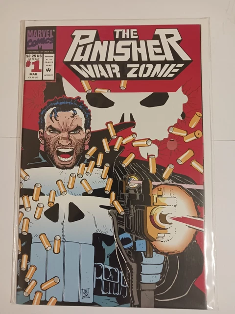 Punisher War Zone #1 - Marvel March 1992 Die-Cut Wrap Cover perfect spine NM++