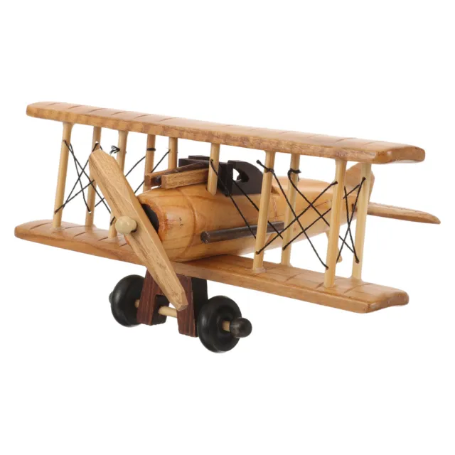 Hölzern Retro-Holzflugzeug Büro Vintage-Dekoration Für Zu Hause Spielzeuge