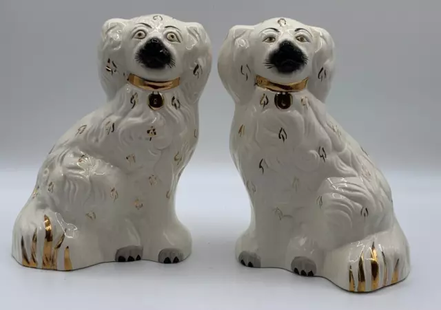 Pair of Beswick England Staffordshire Mantle Spaniel Dogs 8"  1378-5 **READ**