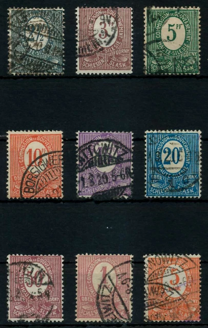 ABSTG OBERSCHLESIEN Nr 1-9 gestempelt X7B0A56