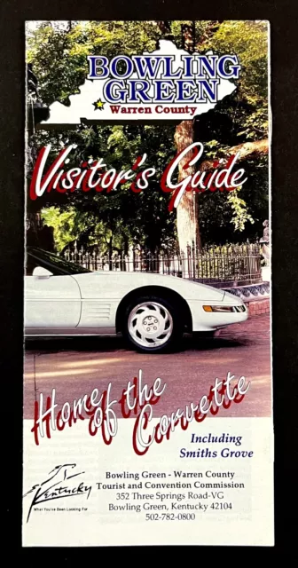 1980s Bowling Green Warren County Kentucky Vintage Visitor Travel Guide Corvette