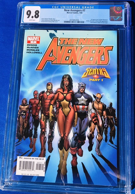 New Avengers #7 (2005) 1St App Of Illuminati- Graded Cgc **9.8** Cgc-Key!