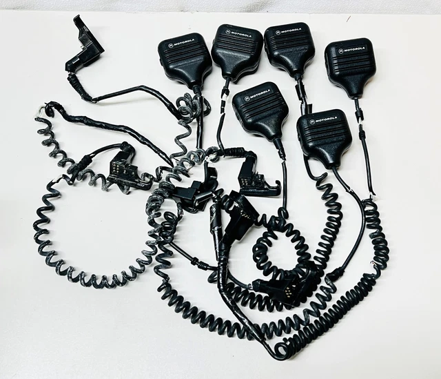 6x  Motorola Remote Speaker Microphone AS-IS UNTESTED 5x NMN6156B  1x NMN6145
