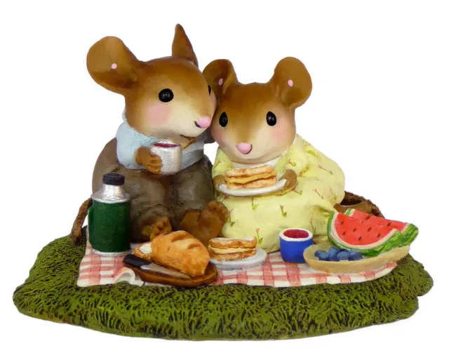 Wee Forest Folk JUST THE TWO OF US, WFF# M-370, Picnic Mouse Couple
