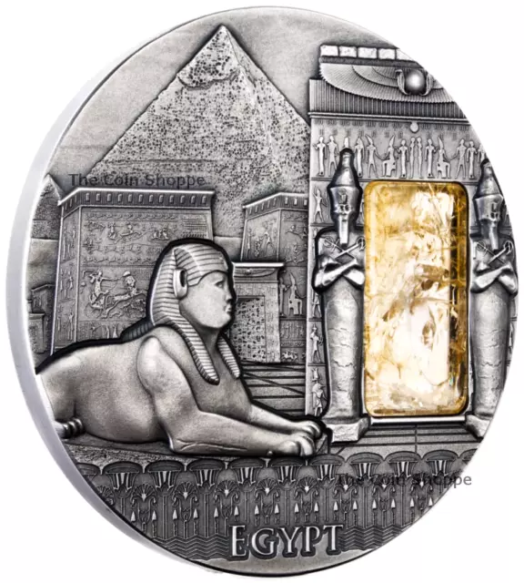 2015  Imperial art series Egypt High relief antique finish 2 oz silver coin