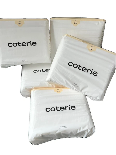 Coterie Diapers Size 4 - 5 Packs -  125 diapers