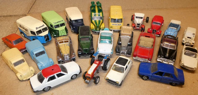 lot véhicules anciens miniatures - collection-jouets-camions-voitures