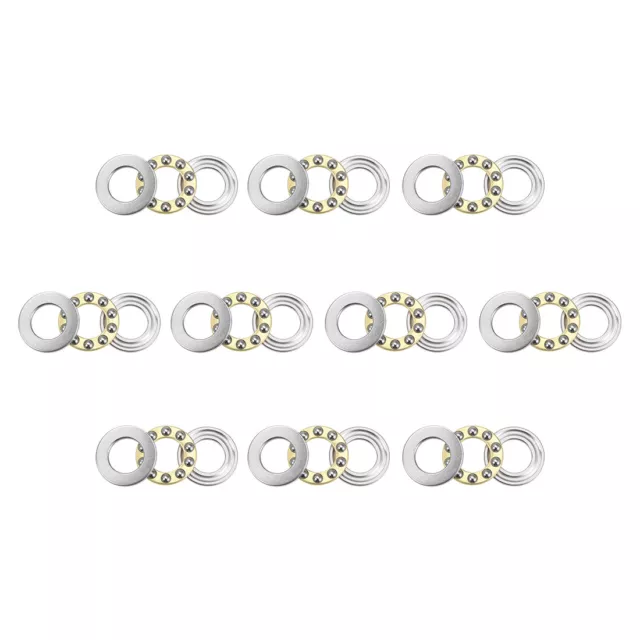 Miniature Poussée Roulement Billes 10x18x5.5mm Chrome Acier Rondelles 10Pcs