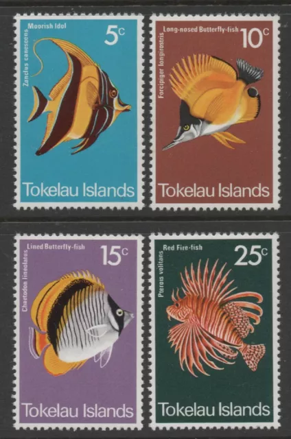 Tokelau Islands 1975 Fish set of 4 MUH