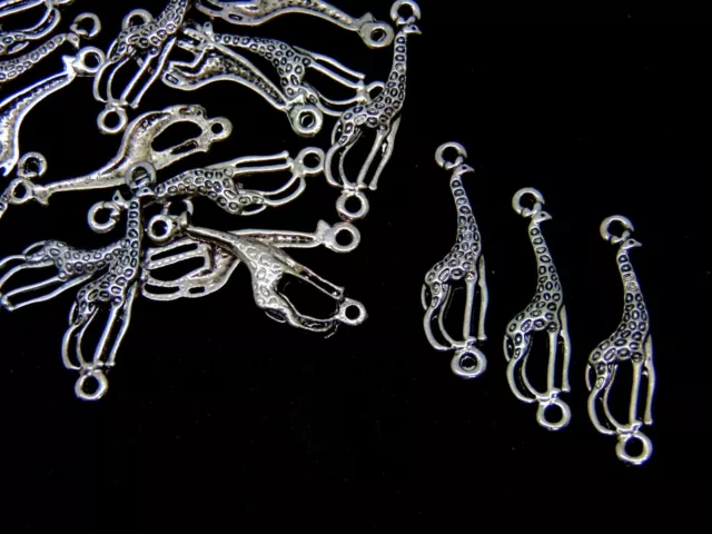 20 Pcs - Tibetan Silver Giraffe Connectors 30mm Jewellery Vet Wildlife J172