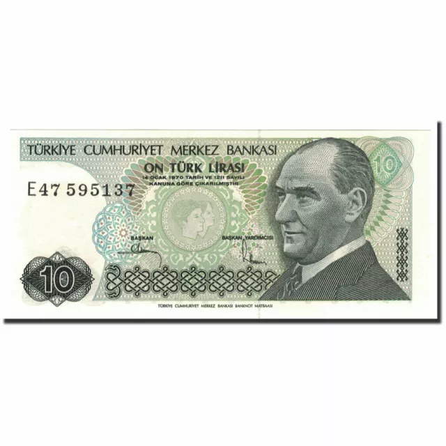 [#560550] Geldschein, Türkei, 10 Lira, 1970, 1982, KM:193b, UNZ