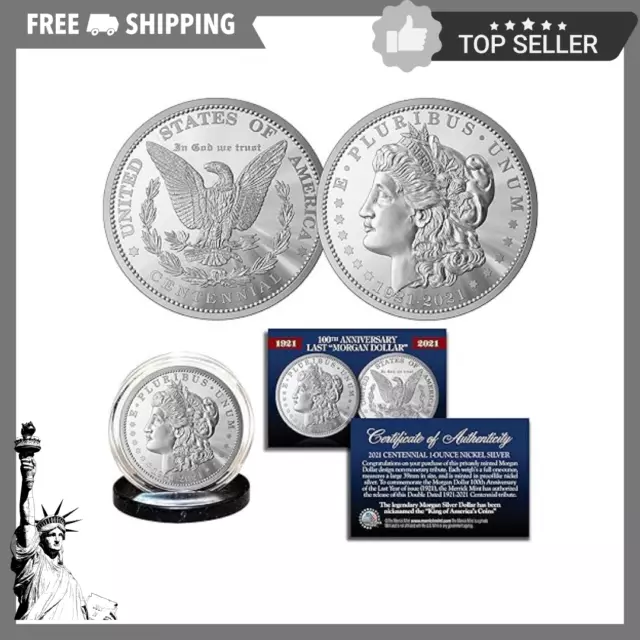 100th Anniversary of The Final Morgan Silver Dollar 1 OZ 39mm Tribute Coin Medal