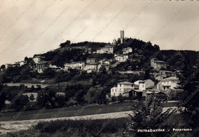 1950c PIETRAGAVINA Varzi valle Staffora Panorama Pavia Cartolina