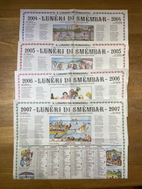 Calendario Romagnolo da Collezione “Luneri di Smémbar” 2004, 2005, 2006, 2007