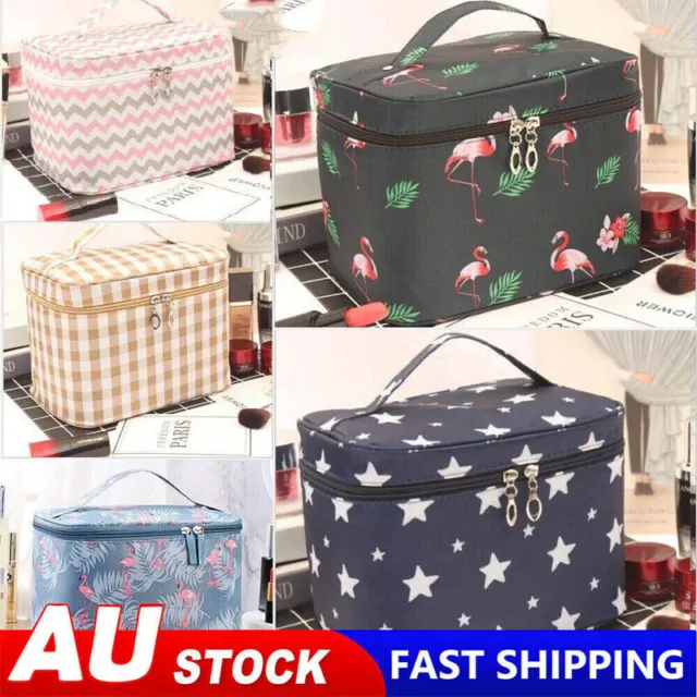 Large Capacity Toiletry Cosmetic Vanity Storage Pouch Travel Make-Up Cases Bags