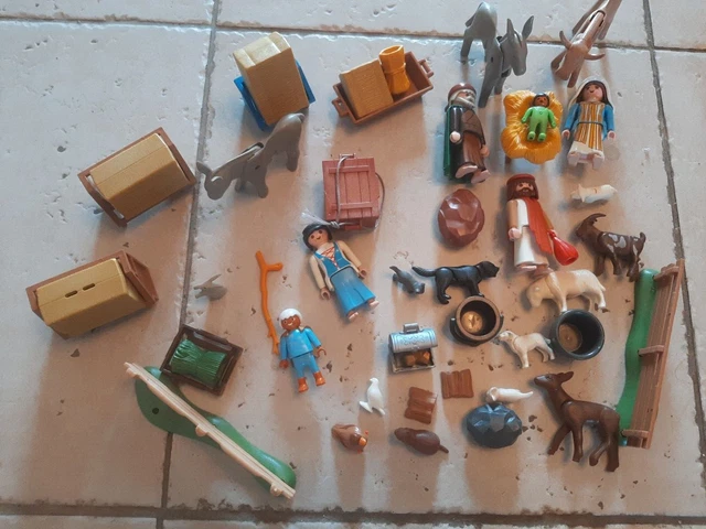 Playmobil gros rocher gris percé