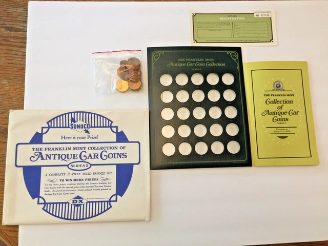 1969 THE FRANKLIN Mint DX Sunoco Antique Car Coin Collection Series 2