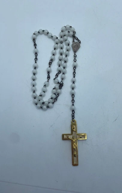 Chapelet catholique en forme de croix de Jésus fait à la main avec