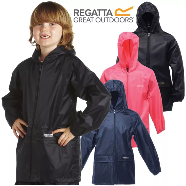 Regatta Childrens Waterproof Jacket Stormbreak Kids Boys Girls Childs Rain Coat