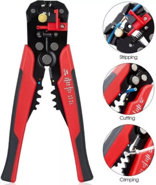 Automatic Self-Adjustable Cable Wire Crimper Crimping Tool Stripper Plier Cutter