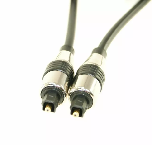 20m Premium Optical Digital Audio TOSlink Cable Golds 20 Metre Long Black Lead