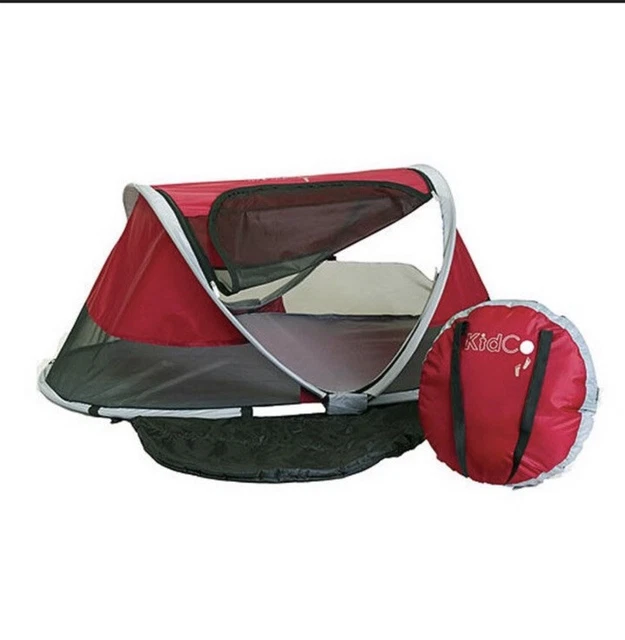 KidCo Peapod Portable Toddler Bed Cranberry Red Infant Travel Crib Tent Baby Kid