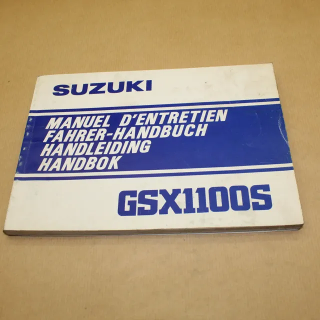 Manuel Technique D'entretien Et D'utilisation Suzuki Gsx 1100 S Katana 1982 -