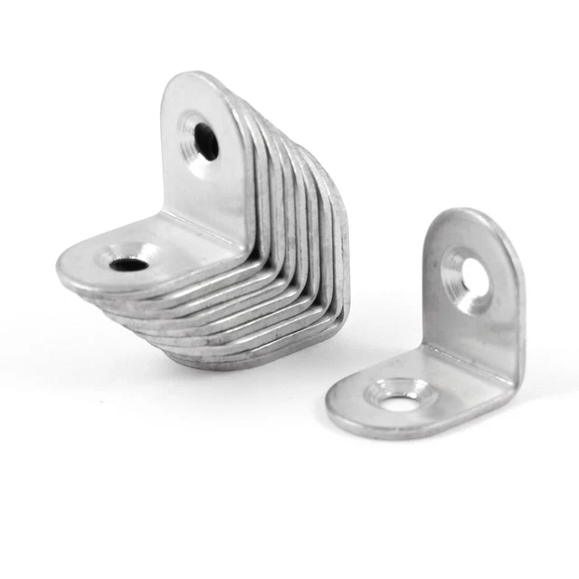 10pcs Corner Brace Joint Right Angle Bracket Stainless Steel 20mm x 20mm