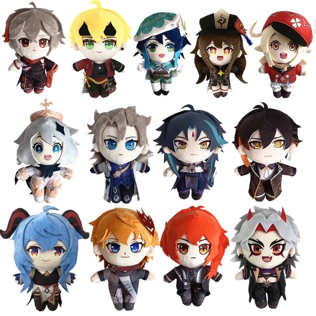 Genshin Impact Plush Doll Toy Wanderer Tartaglia Soft Stuffed Pillow Kids Gift