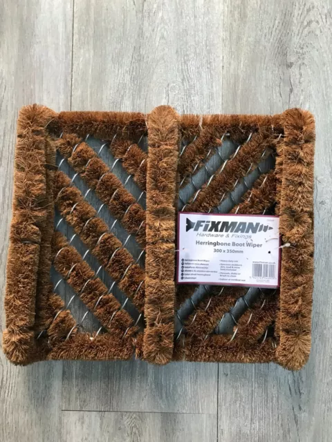 Door Mat Outdoor Entrance Boot Wiper Coir Herringbone Door Shoe Mat Dirt Removal