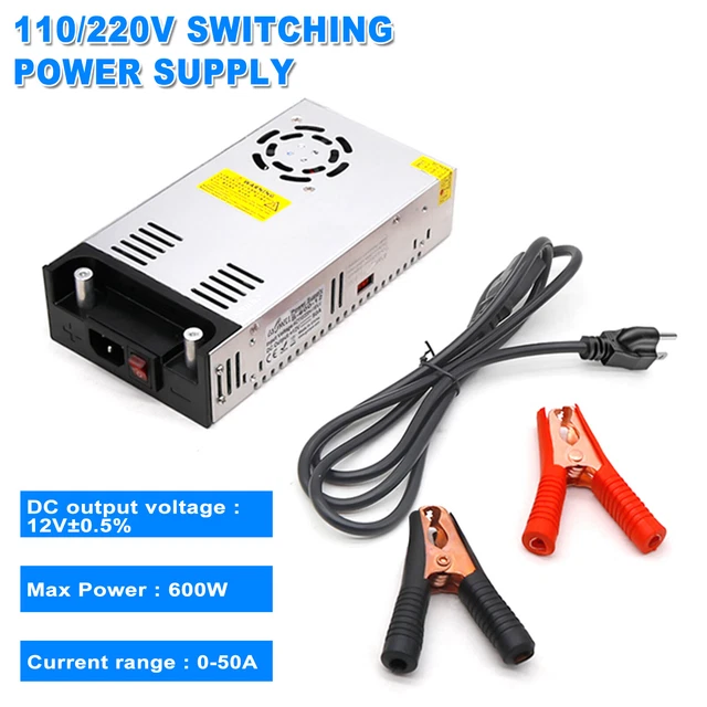 Switch Power Supply Transformer AC 110V To DC 12V 50A 600W Adapter For Led Strip