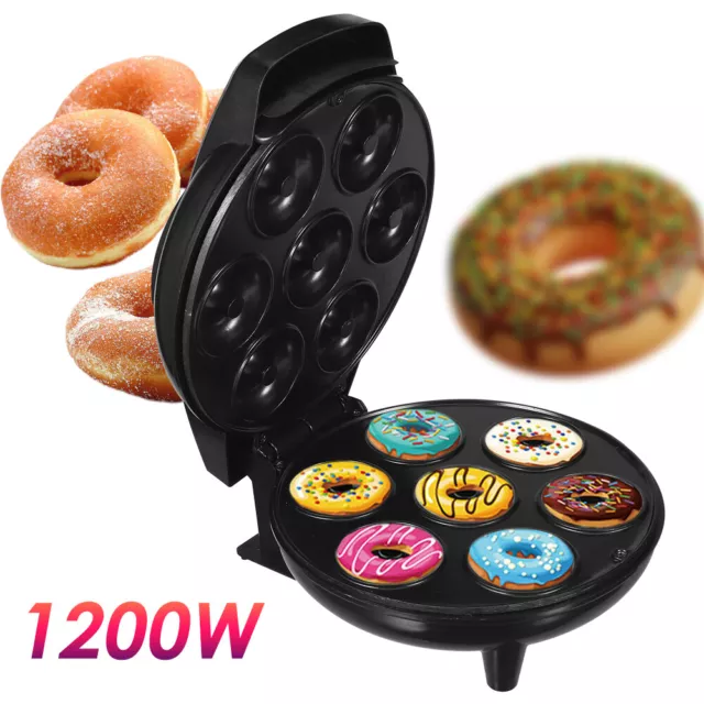 7 Mini Donut Maker Machine for Kid-Friendly Breakfast, Snacks & More with Non-St
