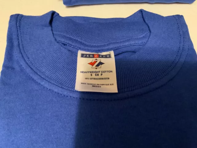 NEW LOT OF 5 Blue Small Jerzees T Shirt Heavyweight 100% Cotton $20.00 ...