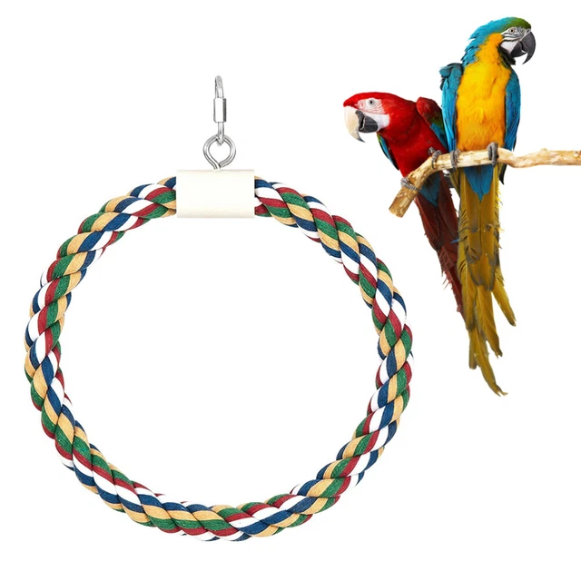 1pc Papagei Spielzeug Lustige Baumwolle Seil Kreative Papagei Schaukel Vogel