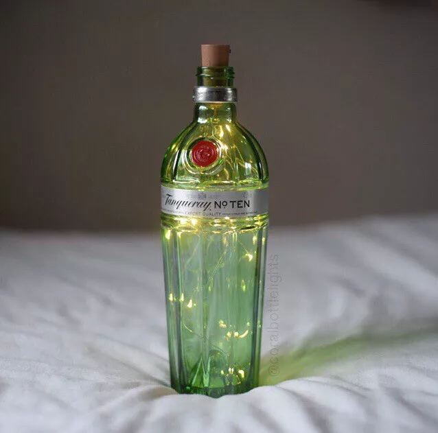 Tanqueray 10 Gin Green Glass 1L Bottle Mood Light Lamp