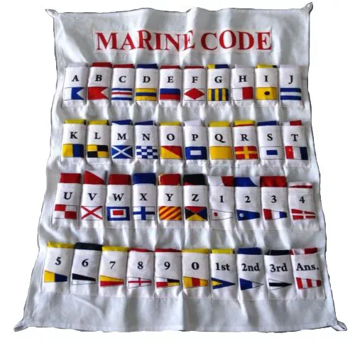 MARINE NAVY Signal Code FLAG Set -Set of Total 40 flag with CASE COVER