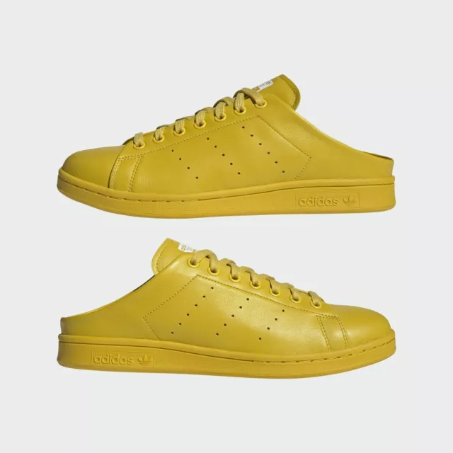 Mens ADIDAS STAN SMITH Blue Yellow Woven Trainers BA8444